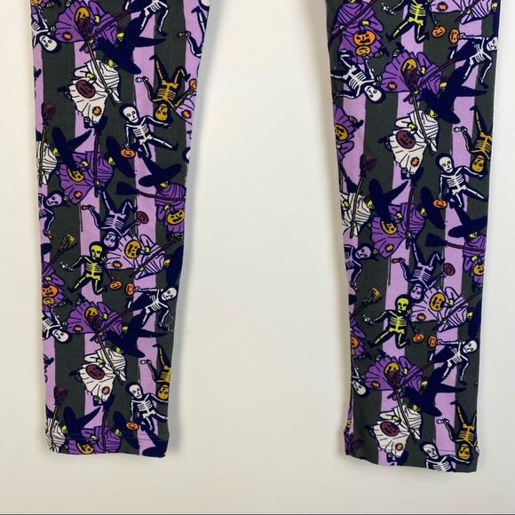 LULAROE GIRLS HALLOWEEN PURPLE LEGGINGS SIZE TWEEN - Picture 9 of 10